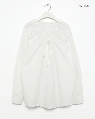Shirred Ribbon Blouse