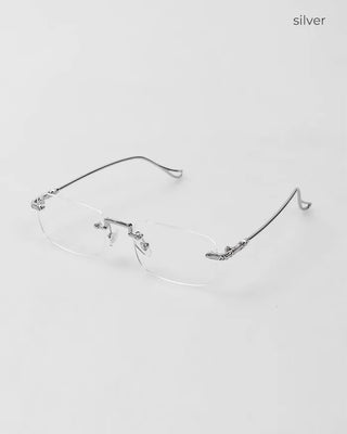 Rimless square glasses