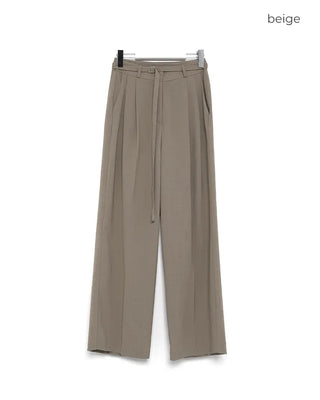 Belted wide-leg pants
