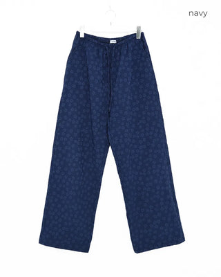 Embossed Flower Pants