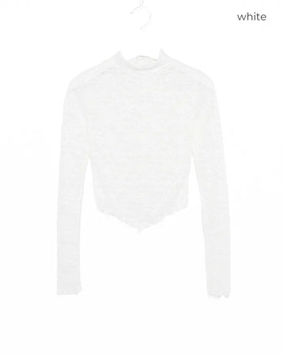 Slim Fit Lace Long Sleeve Shirt
