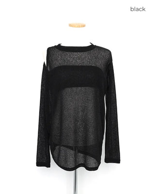 Cutout sheer t-shirt