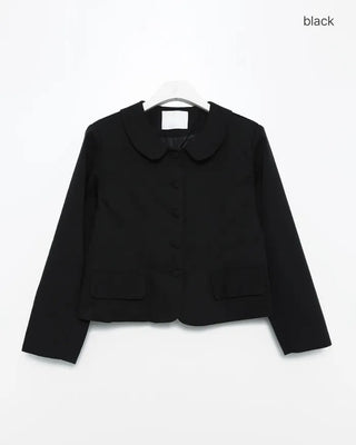 Round collar short jacket