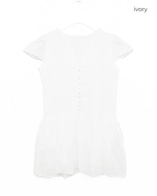 Punched Shirring Mini Dress