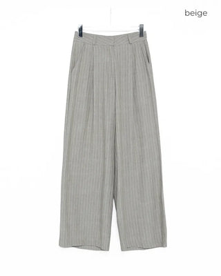 Striped wide slacks