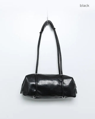 Simple faux leather shoulder bag