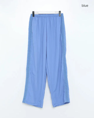 Side Lace Line Nylon Easy Pants