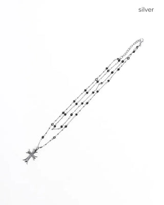 Gothic Cubic Chain Layered Necklace