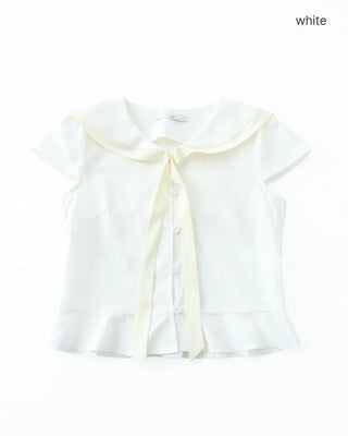 (ORIGINAL) Sailor Collar Ribbon Blouse