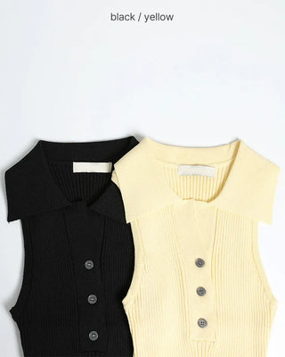 Color Button Sleeveless