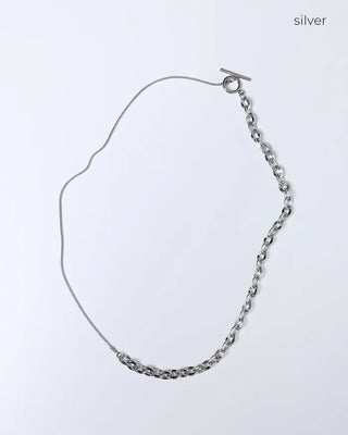 Chain design buckle necklace