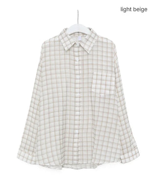 Loose-fit checkered shirt