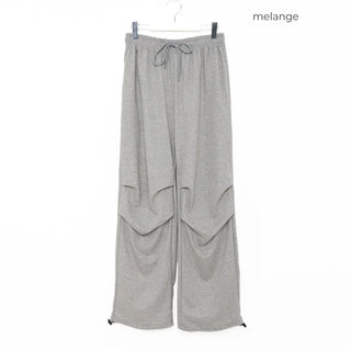 Wide-leg string sweatpants