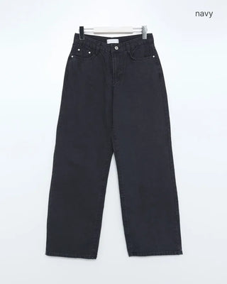 Cotton Wash Curved Pants