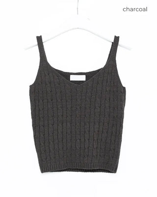 Cable knit bustier