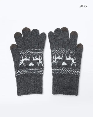 Deer print gloves (touchscreen compatible)