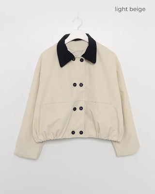 Two-tone double-breasted jacket