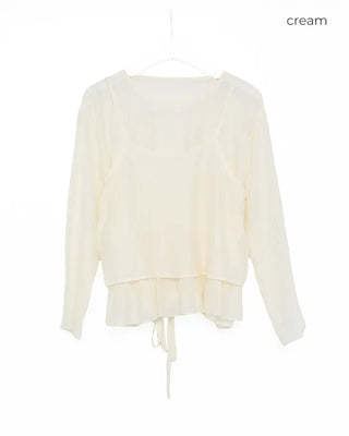 Camisole & Frill Blouse Set