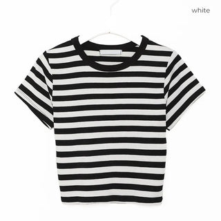 Striped cropped T-shirt