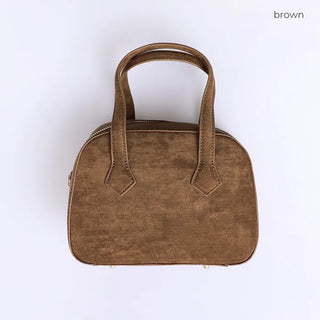 Square suede bag
