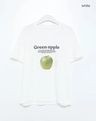Apple print T-shirt