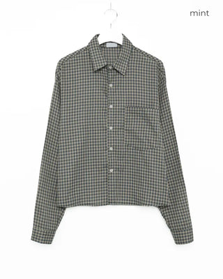 Linen cropped shirt