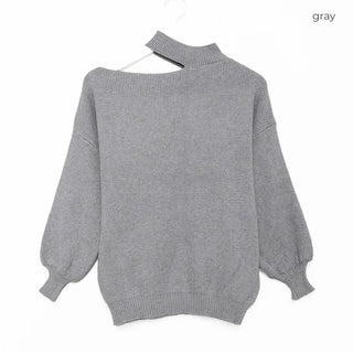 Asymmetrical Turtleneck Knit