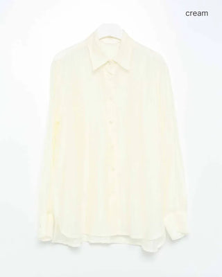 Organza Stripe Sheer Shirt
