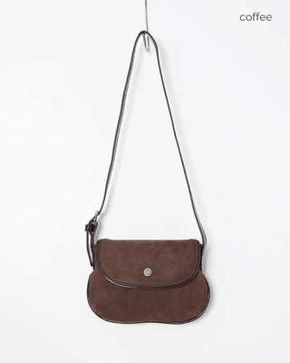 Suede shoulder bag