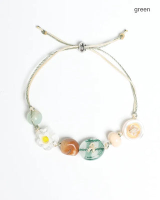 Unique button stone bracelet