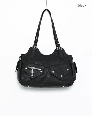 Multi-pocket casual shoulder bag