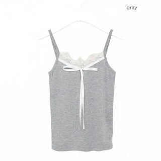 Lace ribbon camisole