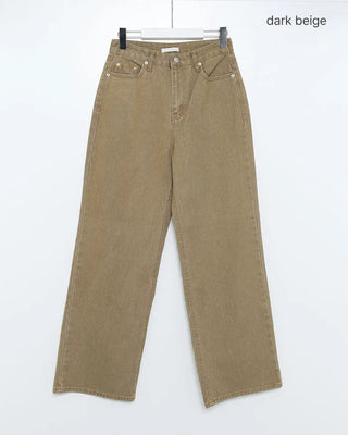 Beige cotton pants
