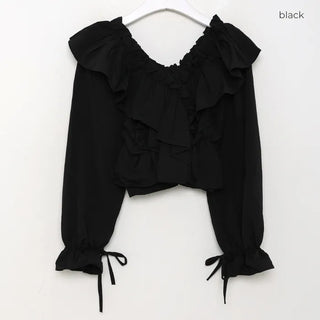Ruffled Cropped Blouse