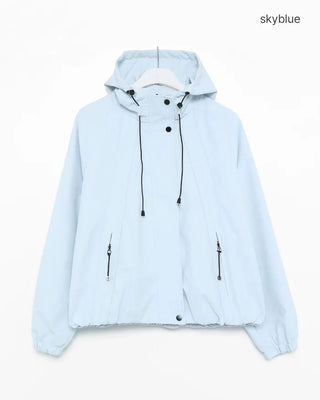 Hooded windbreaker jacket
