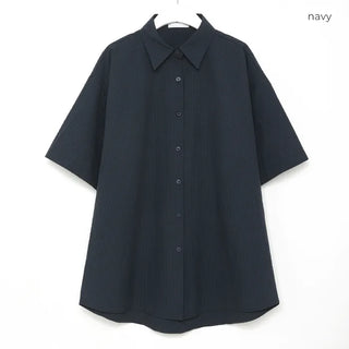 Basic Oversized Short-Sleeve Shirt