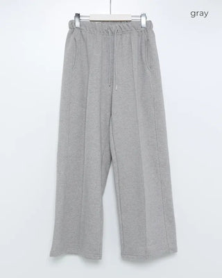 Pintuck Wide Sweatpants