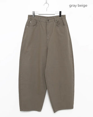 Flap hip pocket balloon cotton pants