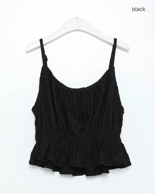 Frill Shirred Bustier Pants Set
