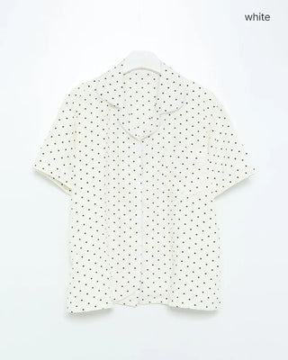 Polka Dot Half-Sleeve Shirt & Shorts Pajama Set