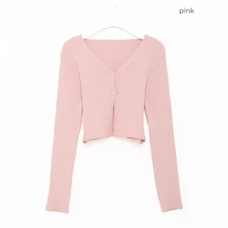 Ribbed cropped cardigan