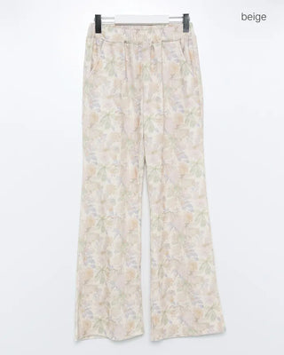 Vintage floral bootcut pants