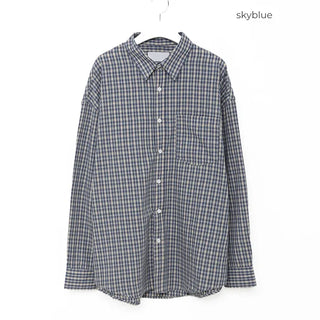 (Unisex) Check Cotton Shirt