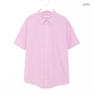 Unisex striped short-sleeved shirt
