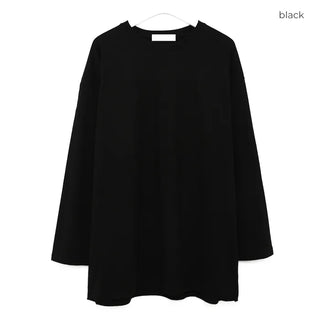 Oversized basic long-sleeved T-shirt