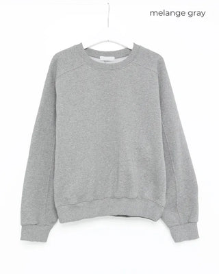 Color-block brushed fleece sweatshirt