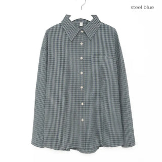 Checked collar shirt