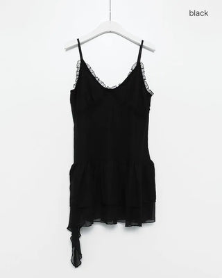 Asymmetrical Frill Bustier Dress