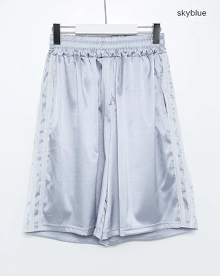 Lace satin Bermuda trunk pants