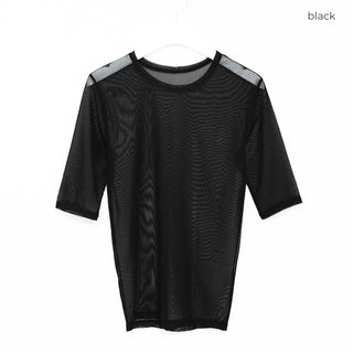 Sheer Half-Sleeve T-Shirt
